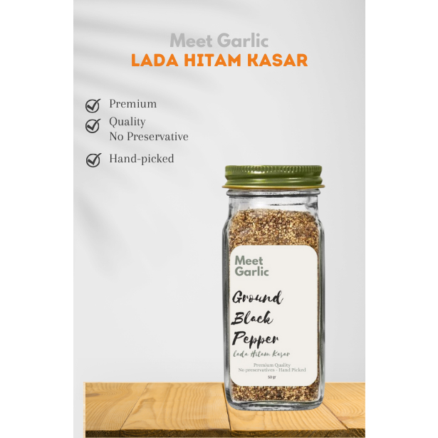 

Premium Ground Black Pepper / Lada Hitam Kasar Cacah / Crrushed