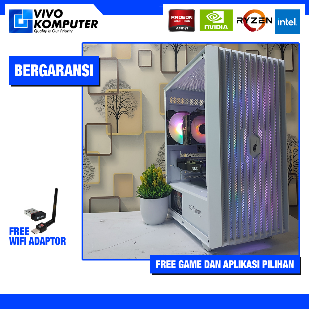 PC Gaming Desain RYZEN 5 1600 | RX 570 8GB | 16GB | SSD 128GB