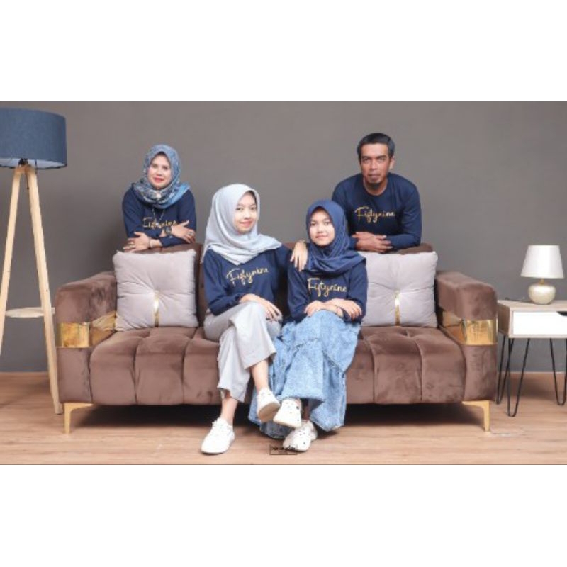 kaos distro lengan panjang pria wanita navy tua biru dongker fiftynine cx59 terbaru