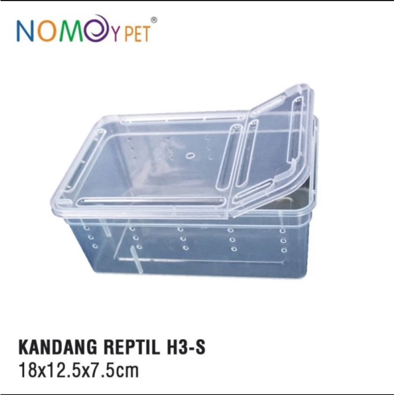BOX NOMOY H3  Small 19 x 12.5 x 7.5cm KANDANG REPTIL KOTAK PLASTIK NOMOYPET TERRARIUM