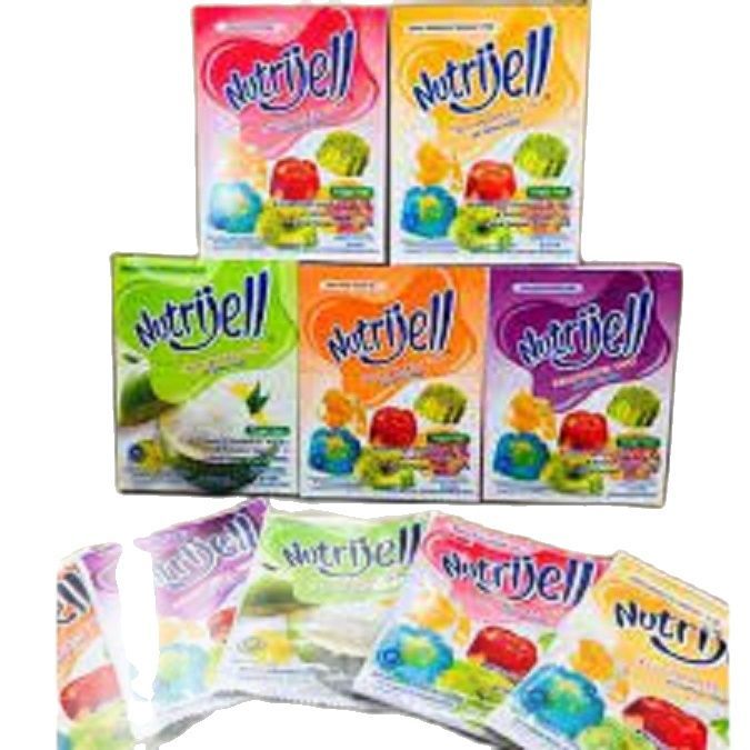 

NutriJell Jelly Powder Sachet Nutri Jel (Besar) Jeli Bubuk Semua Rasa 1 Pak isi 12 Pcs