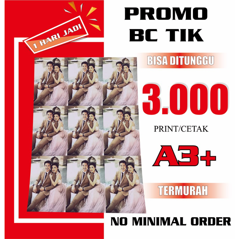 

PROMO CETAK BC TIK / LINEN / JASMIN print full colours termurah