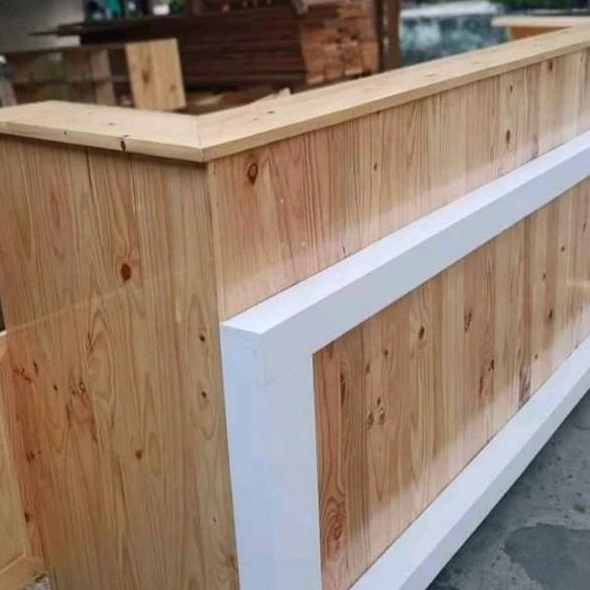 Meja bar / bar cafe bahan kayu