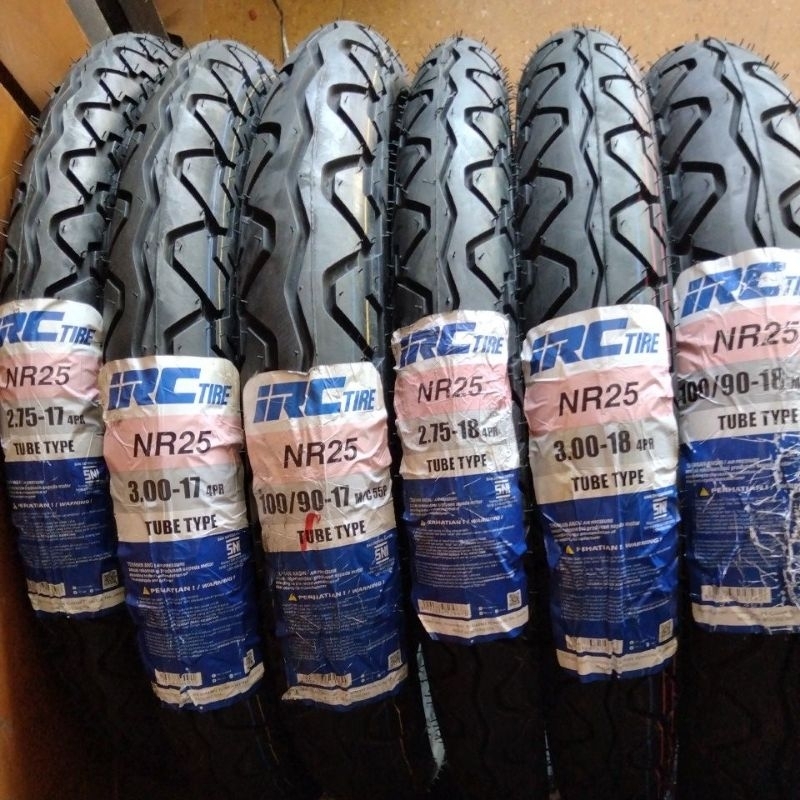 RAR BAN IRC NR25 TUBETYPE (275-300-17-18 100/90 RING 17 18) BAN LUAR ORIGINAL MOTOR IRC TIRE BEBEK