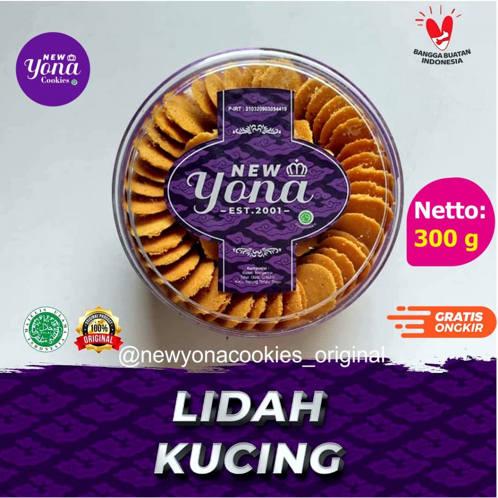 

[Ready] Kue Kering Lebaran New Yona Cookies - Lidah Kucing Susu