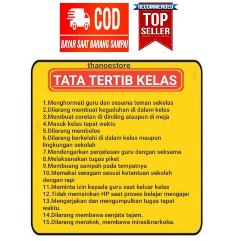

Stiker Tata Tertib Kelas Atau Sekolah