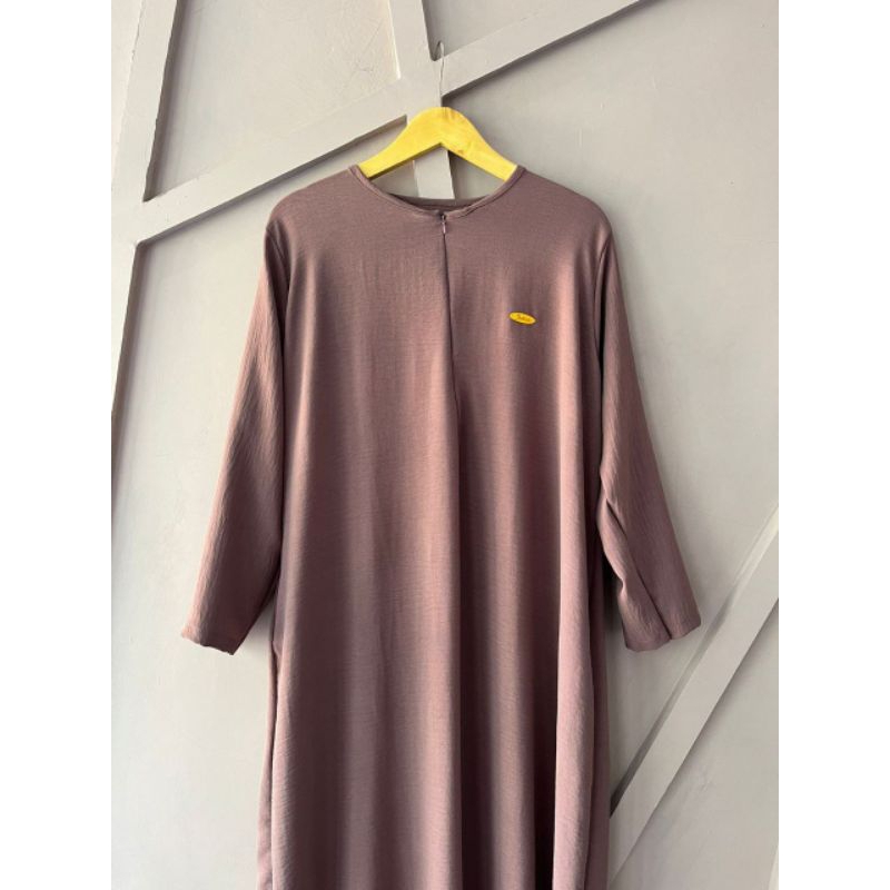 [BEST SELLER] Daily Polos Long Busui | Gamis Simple Abaya-Rose Taupe
