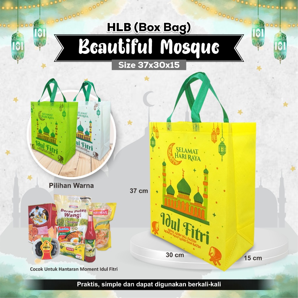 

Goodie Bag Jumbo Parcel Lebaran Tas Hampers Idul Fitri Tas Sembako 37x30x15