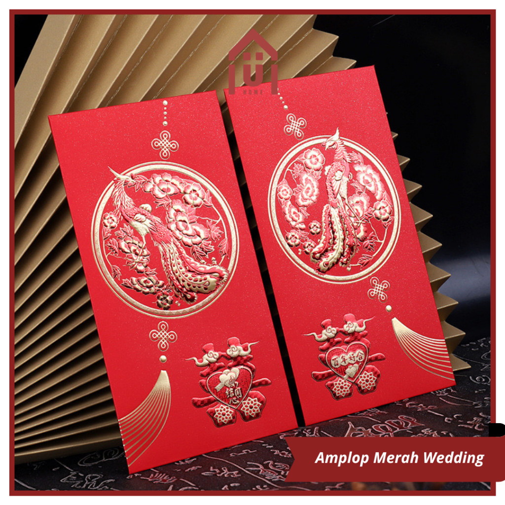 

UNISO - AMPLOP MERAH WEDDING ANGPAO UANG MOTIF SHUANG XI PERNIKAHAN SANGJIT PREMIUM