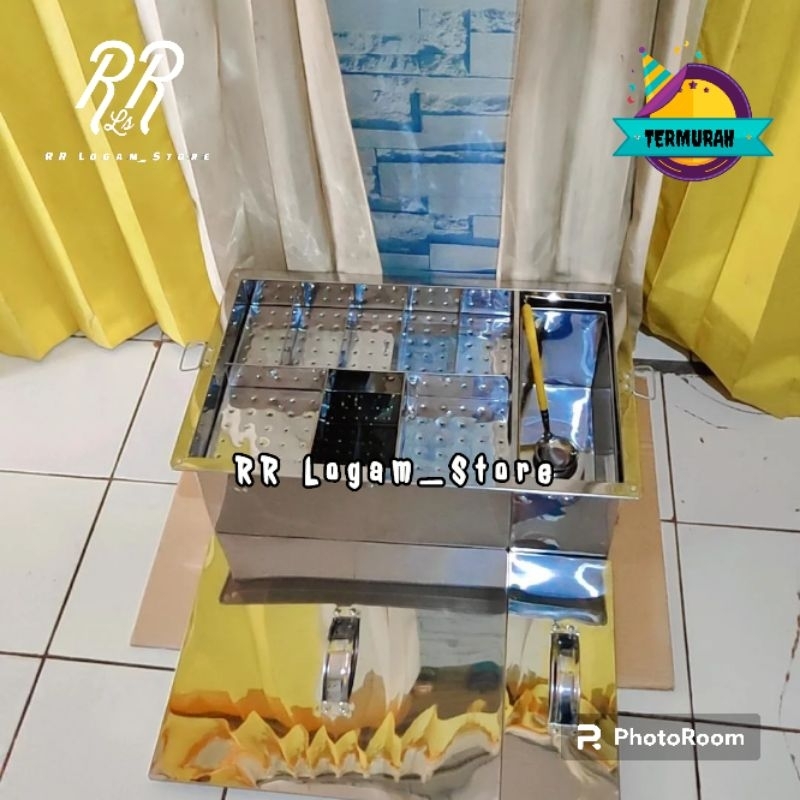 Dandang Bakso kotak sekat/Dandang bakso prasmanan ukuran 60cm