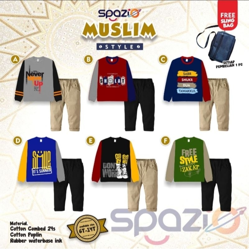 Set Spazio Muslim Style Free Tas Selempang