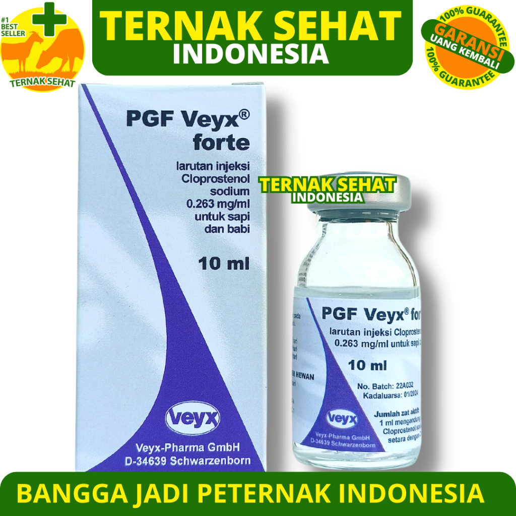 PGF VEYX FORTE 10ML - Obat Birahi Prostaglandin PGF2ALFA Hewan Sapi Kambing Domba Babi dll