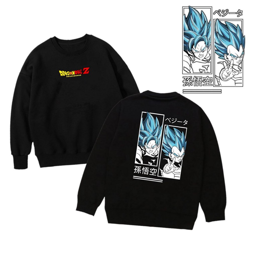 Sweater Basic Crewneck Pria Dan Wanita DragonBall Kode 2