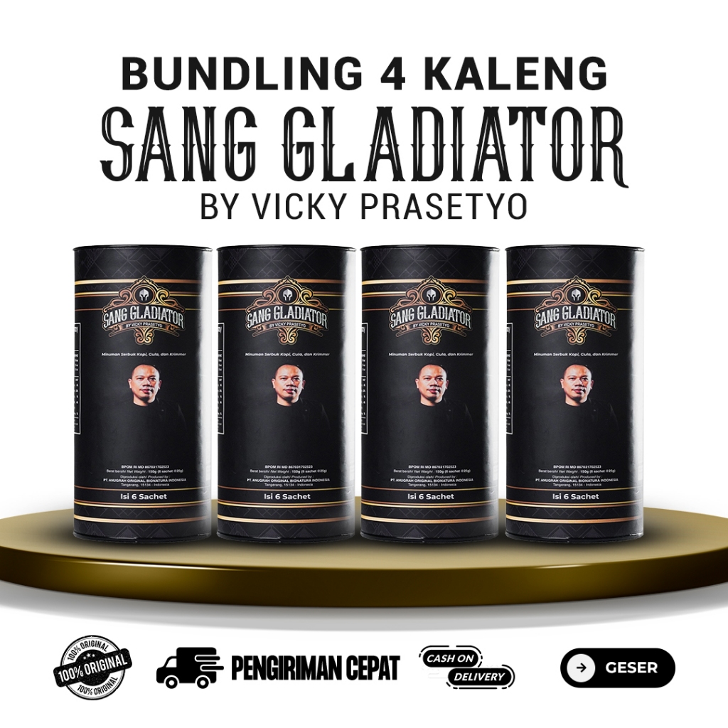 

Sang Gladiator By Vicky Prasetyo - Paket Bundling 4 Pack Kopi Sang Gladiator