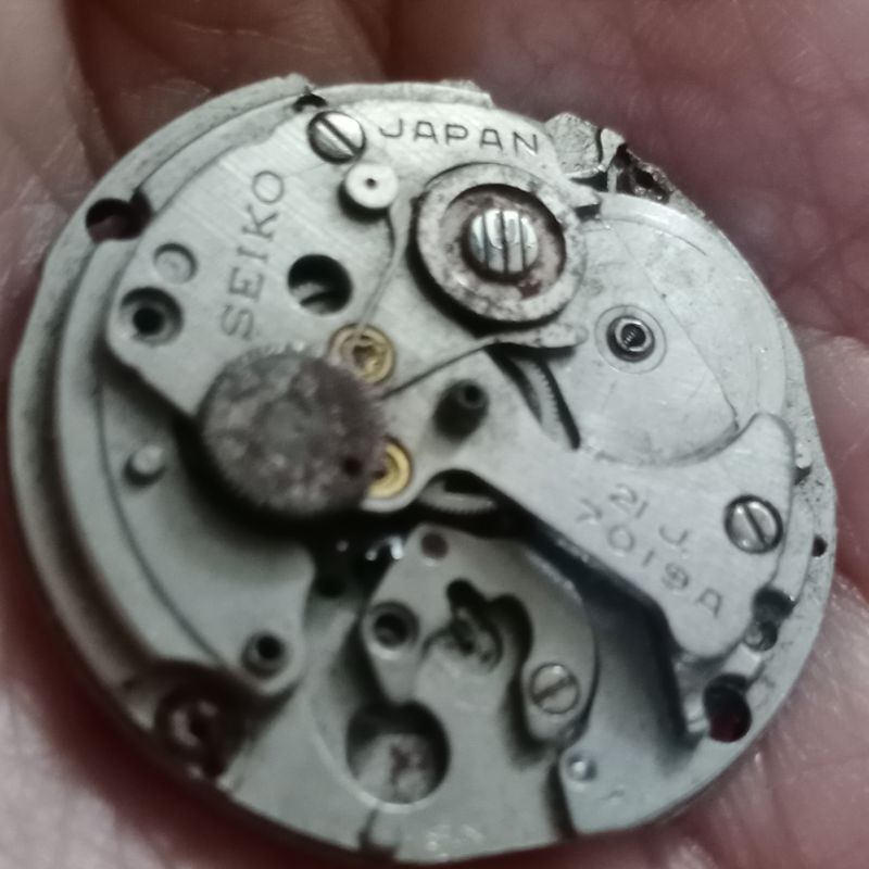 mesin jam Seiko spare parts 7019a 21 jewels bahan rusak