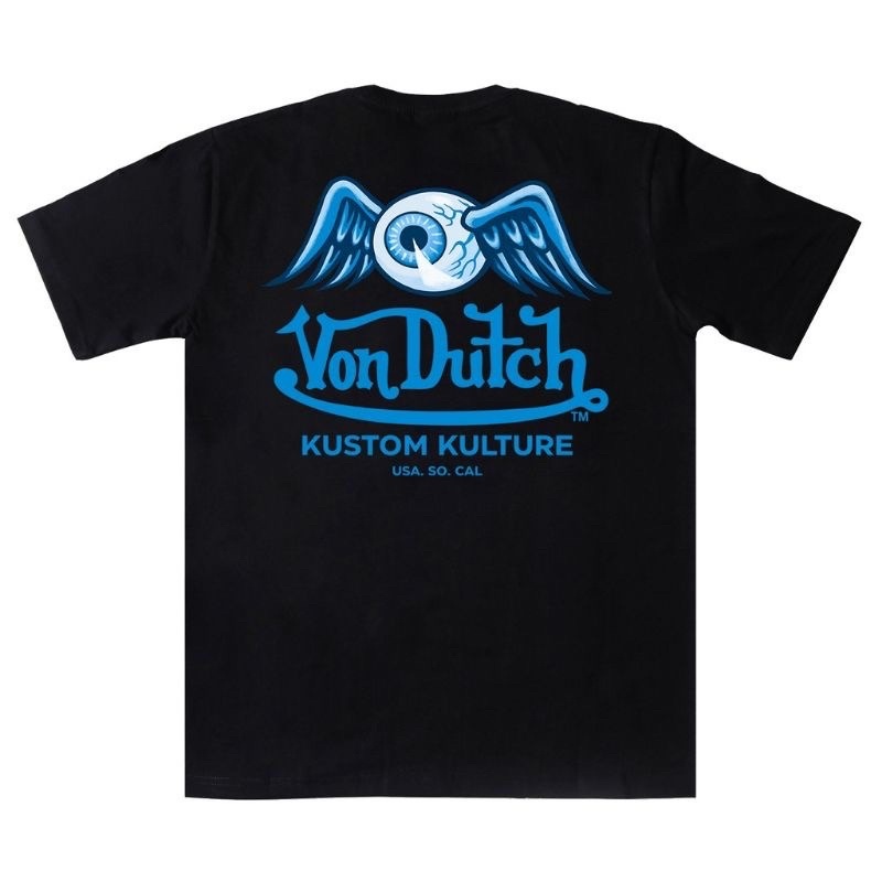 Kaos Baju VON DUTCH - TSHIRT MODERN PINSTRIPING BLACK