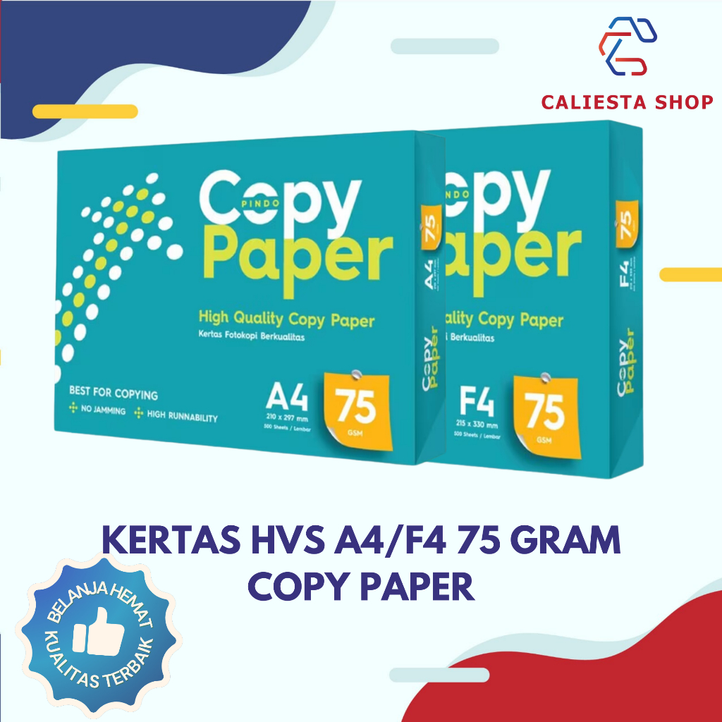 

Kertas HVS A4/F4 75 Gram Copy Paper - 1 Rim ( 500 Lembar )