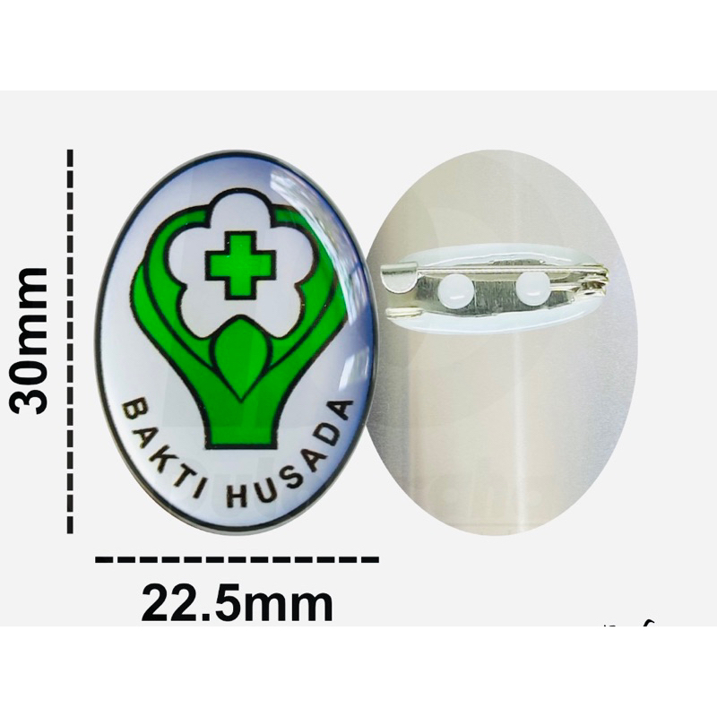 [PIN RESIN] BAKTI HUSADA PUTIH Pin Bros Aksesoris Souvenir KESEHATAN TOKO OXI
