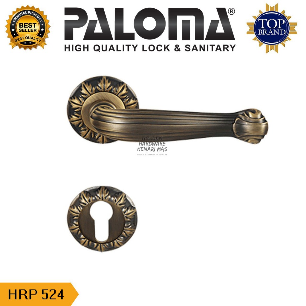 PALOMA HRP 524 Gagang Pintu Rumah Kamar Tidur Minimalis Matte Antik Solid