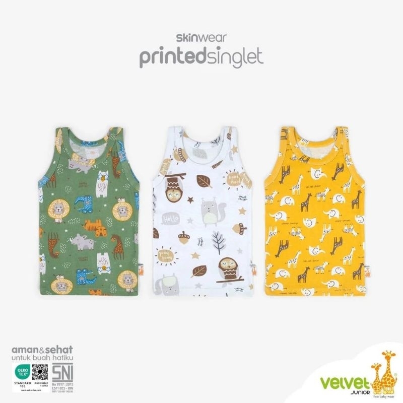 Singlet VELVET JUNIOR/SINGLET ANAK| singlet putih