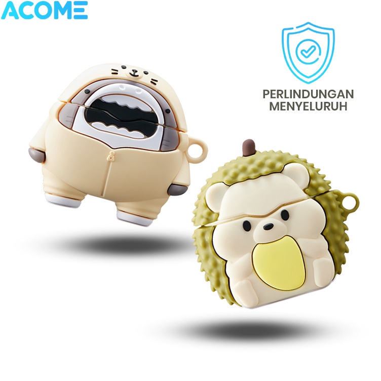 ART W22Q ACOME Casing TWS AT1  Liquid Silicone Case TWS Soft Case Cover Airbuds Earphone Wireless Sh