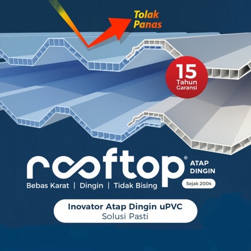 Atap uPVC Rooftop 12mm - Atap Berongga Double layer