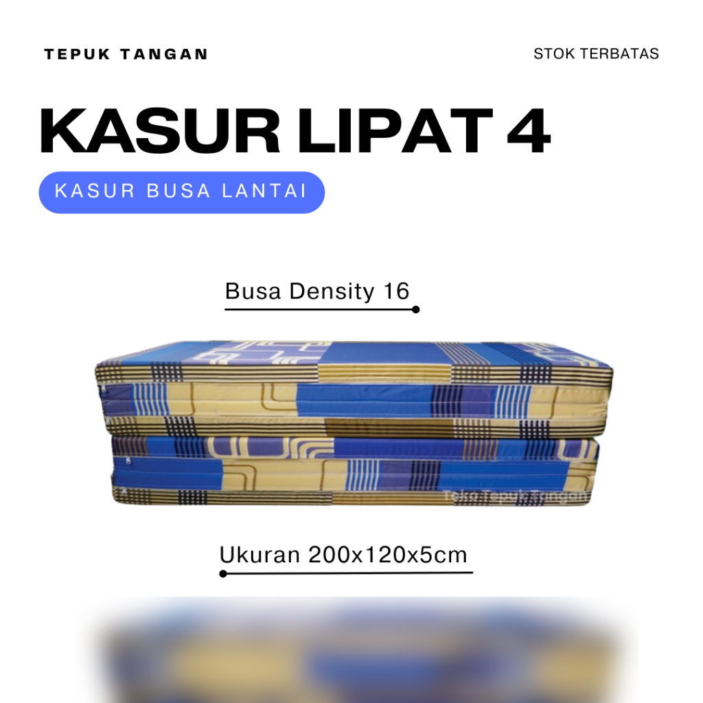 KASUR LIPAT 4 PATAH - Ukuran 200x120x5cm / KASUR BUSA / KASUR LANTAI MURAH