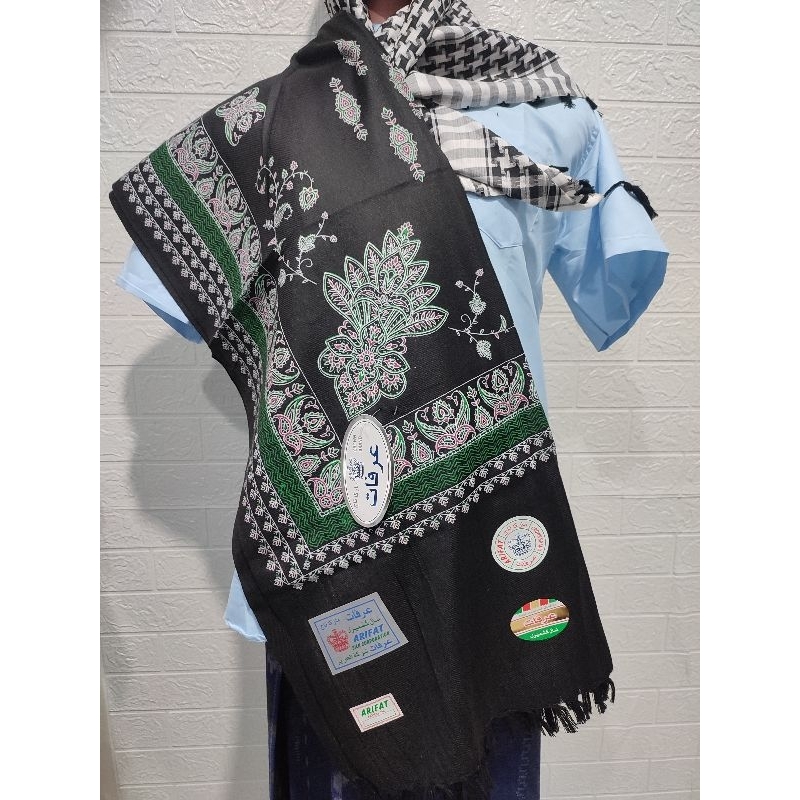 sorban kashmiri hitam sorban habib Bahar motif akar sorban India arifat tebal