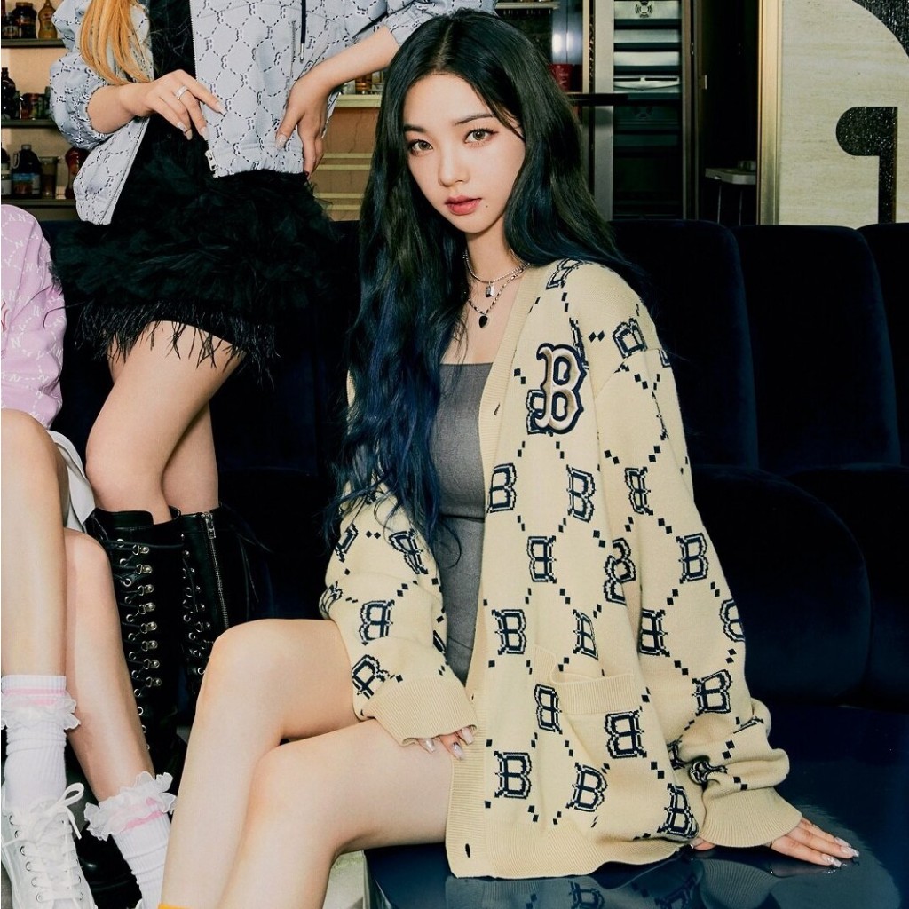 Aespa Karina MLB Original Monogram Cardigan Sweater NY Yankees I ORIGINAL 100%