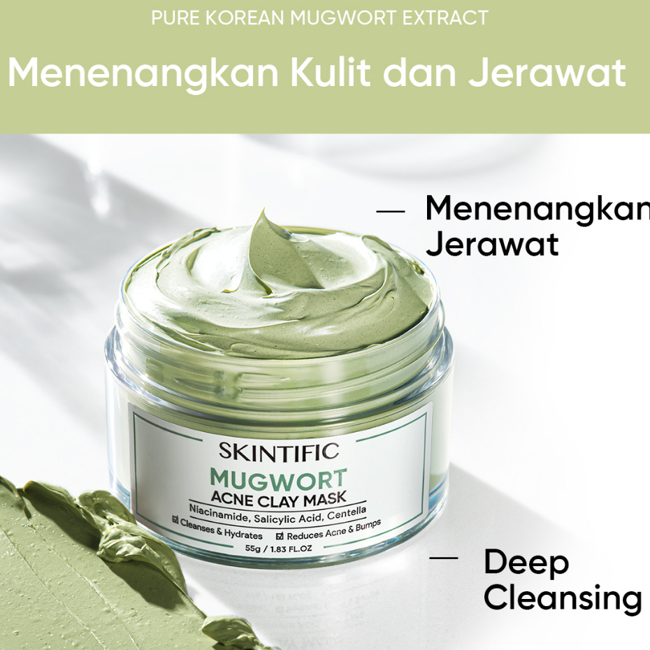 Skintific Clay Mask 55gr /Skintific Mugwort Mask Acne Clay Mask