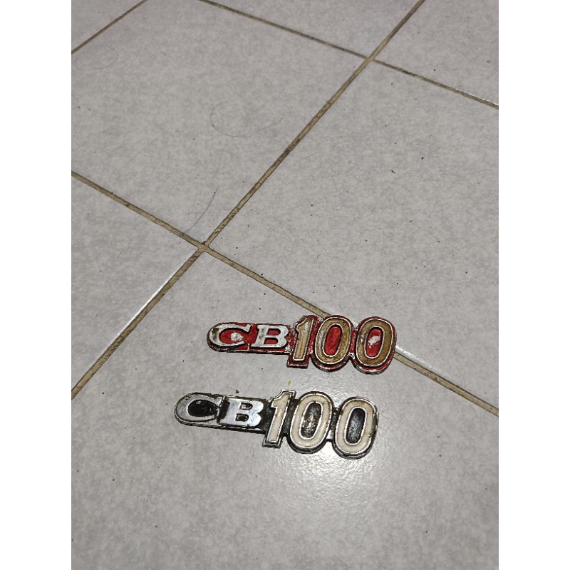 Emblem tepong kempolan box dop aki kanan kiri honda cb 100 cb100 k0 k 0 tahun tua original copotan