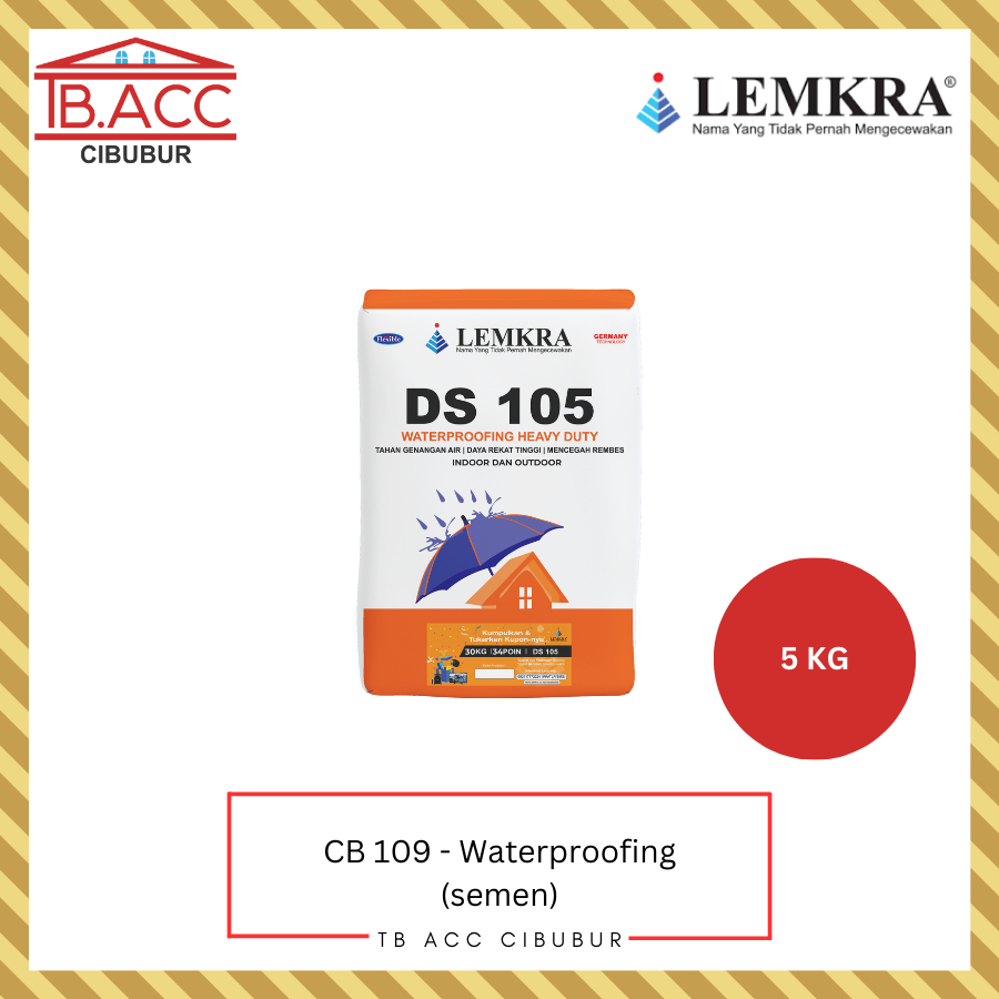 Semen Waterproofing seperti SIKA TOP 107 ini Merek Lemkra 1 Komponen Semen saja Lemkra DS 105 Kemasa