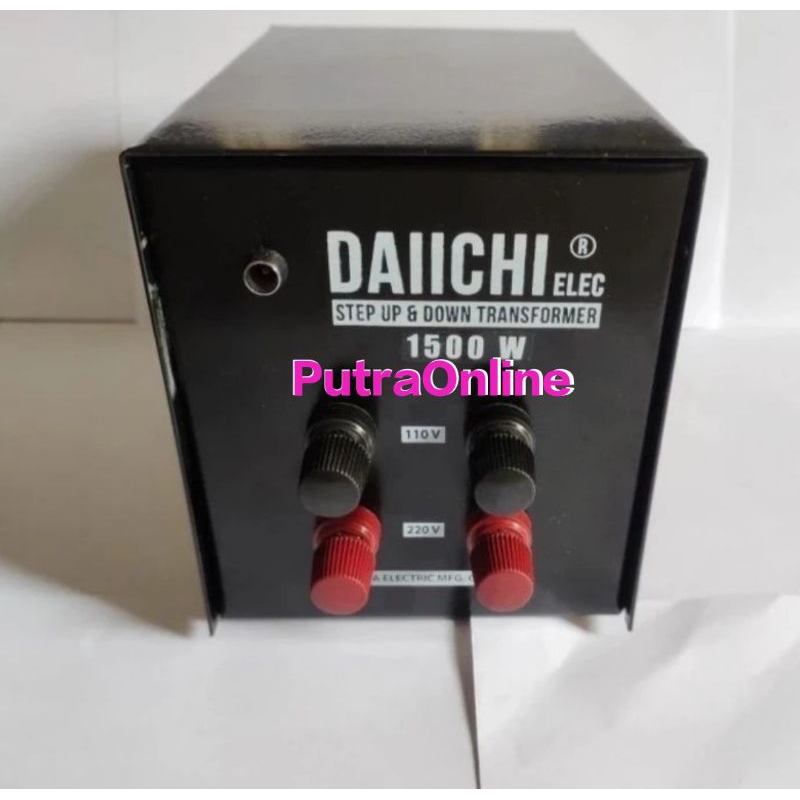 Step UP & Down 1500w DAIICHI / Travo Step Up dan Down 1500wat AC Merek DAIICHI