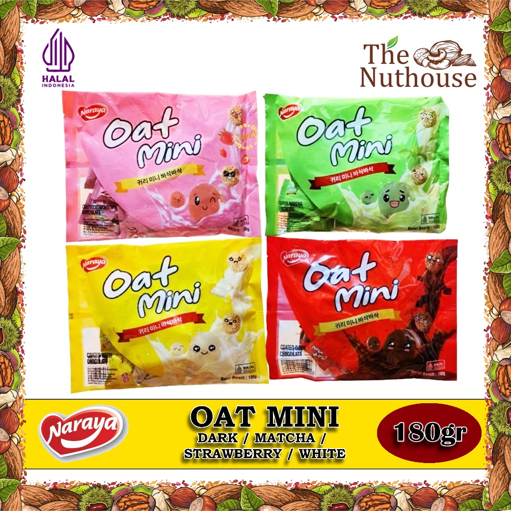 

NARAYA Oat Mini 180gr - Dark / Matcha / Strawberry / White [HALAL]