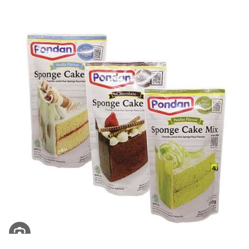 

pondan sponge cake 200 gram