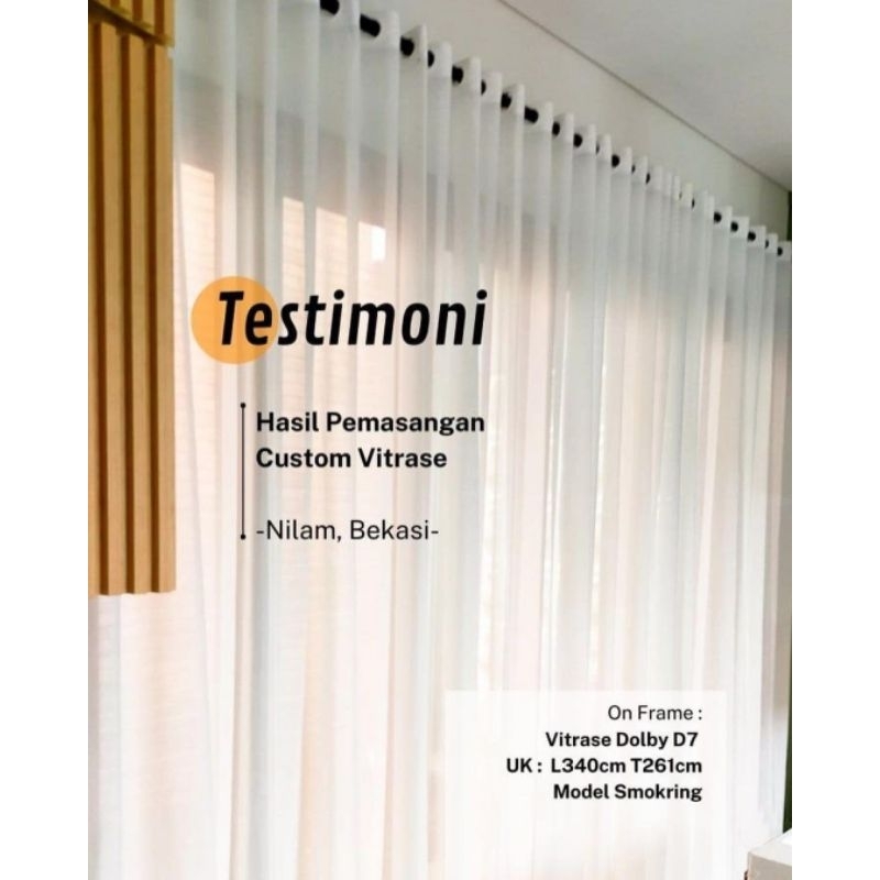 Vitrase Polos poil Gorden jendela Model smokring dalaman gorden vitrase jendela