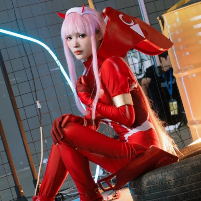 REAL PICT Zero Two Super High Quality Cosplay Costume Darling in the Franxx