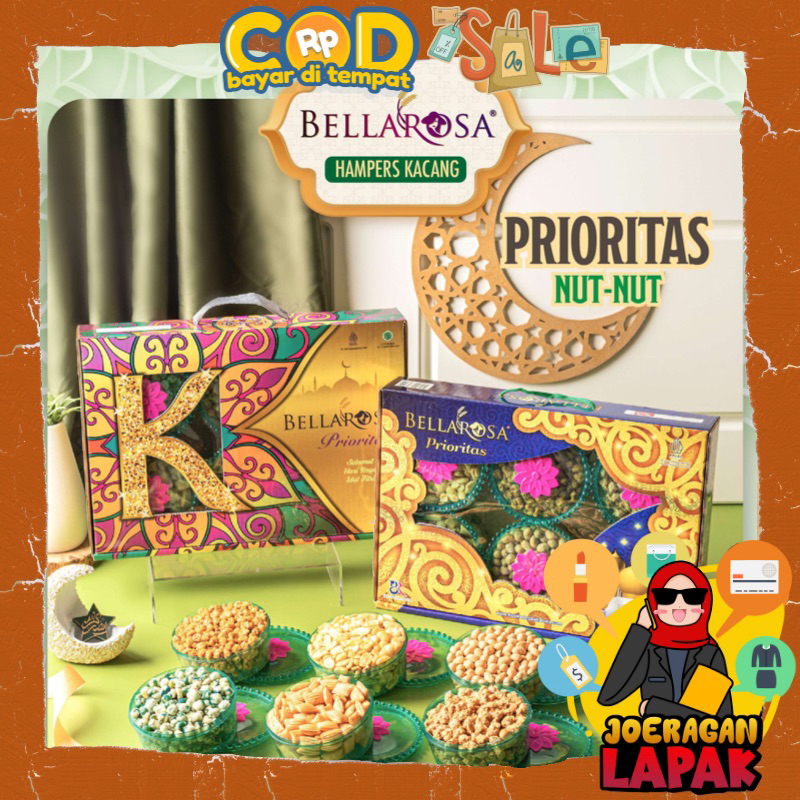 ⭐️JOERAGANLAPAK⭐️ HAMPERS LEBARAN BELLAROSA PRIORITAS NUT-NUT KACANG TELUR MANIS CRISPY KORO MARNING