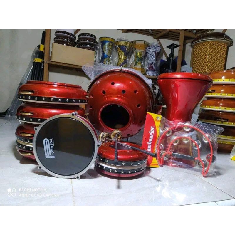 Alat Hadroh 1 SET Polos Rebana Mahoni Kualitas Terbaik Jepara |WaroengHadroh