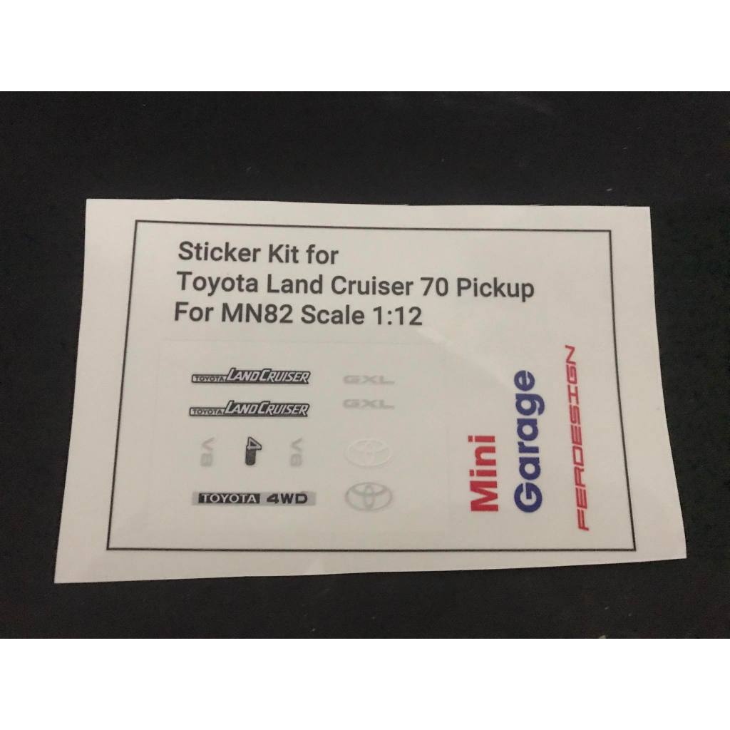 Sticker Kit RC MN82 1:12 Toyota Landcruiser 70 Bundera