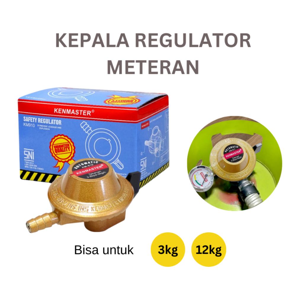 Kepala Regulator Gas LPG SNI Kenmaster / Regulator / regulator kompor gas / regulator kenmaster mete