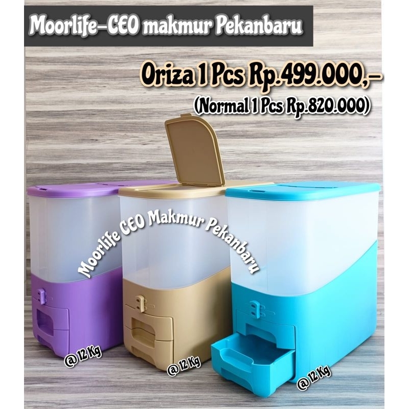 Dispenser Beras 12kg by Moorlife wadah Bpa free