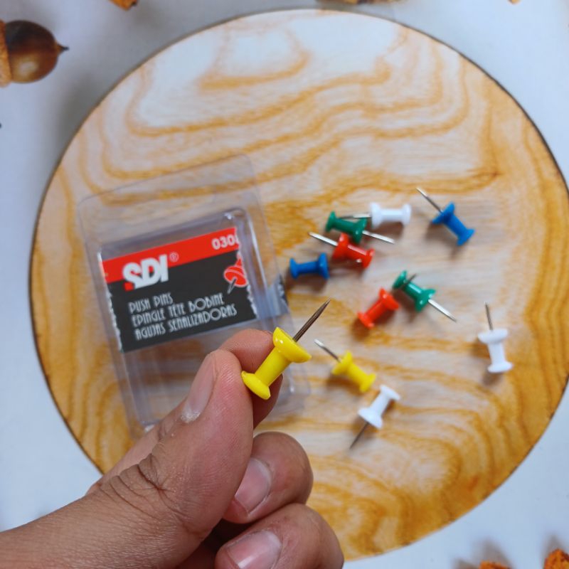 

SDI Push Pin 0308B Isi 25pcs per Box Warna Warni