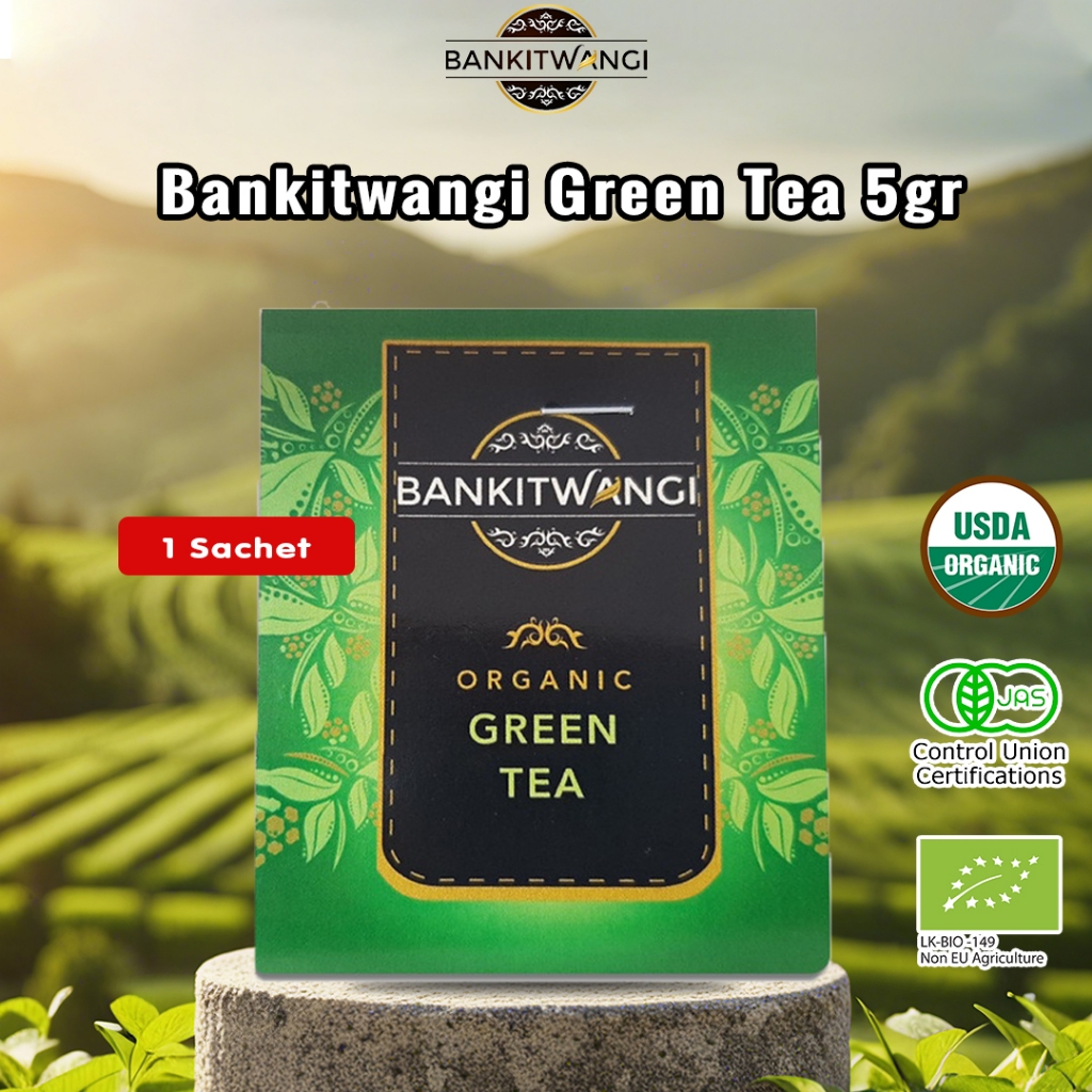 

Bankitwangi Organic Green Tea 5gr - Teh Organik,Teh Hijau,Teh Sachet