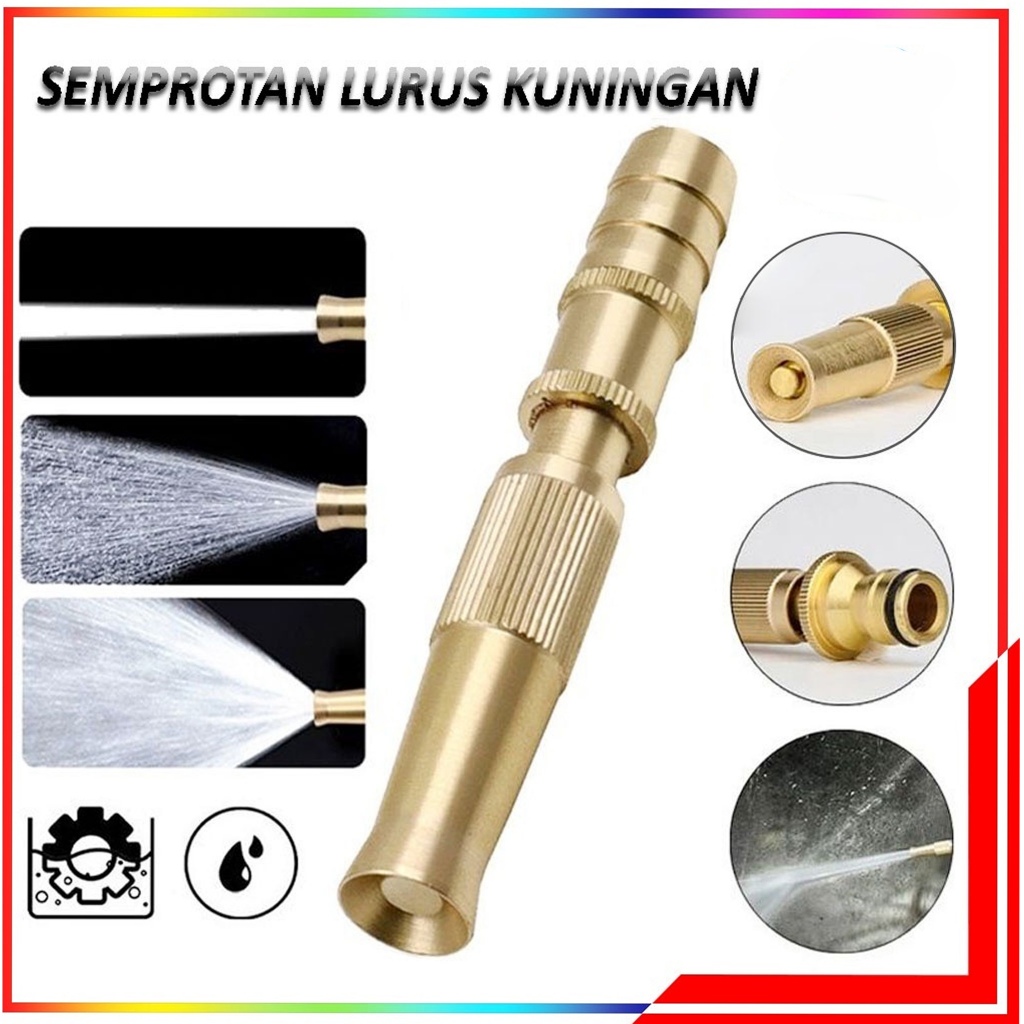 Kepala Semprotan Air Lurus Kuningan Nozzle Spray Kuningan / Semprotan Taman Nozzle Sprayer