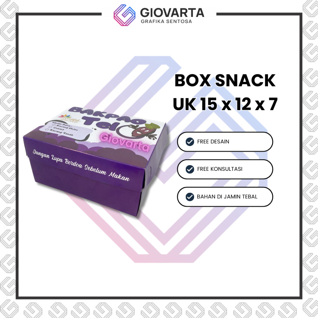 

BOX SNACK 15x12x7cm /BOX KUE/DUS SNACK TEBAL