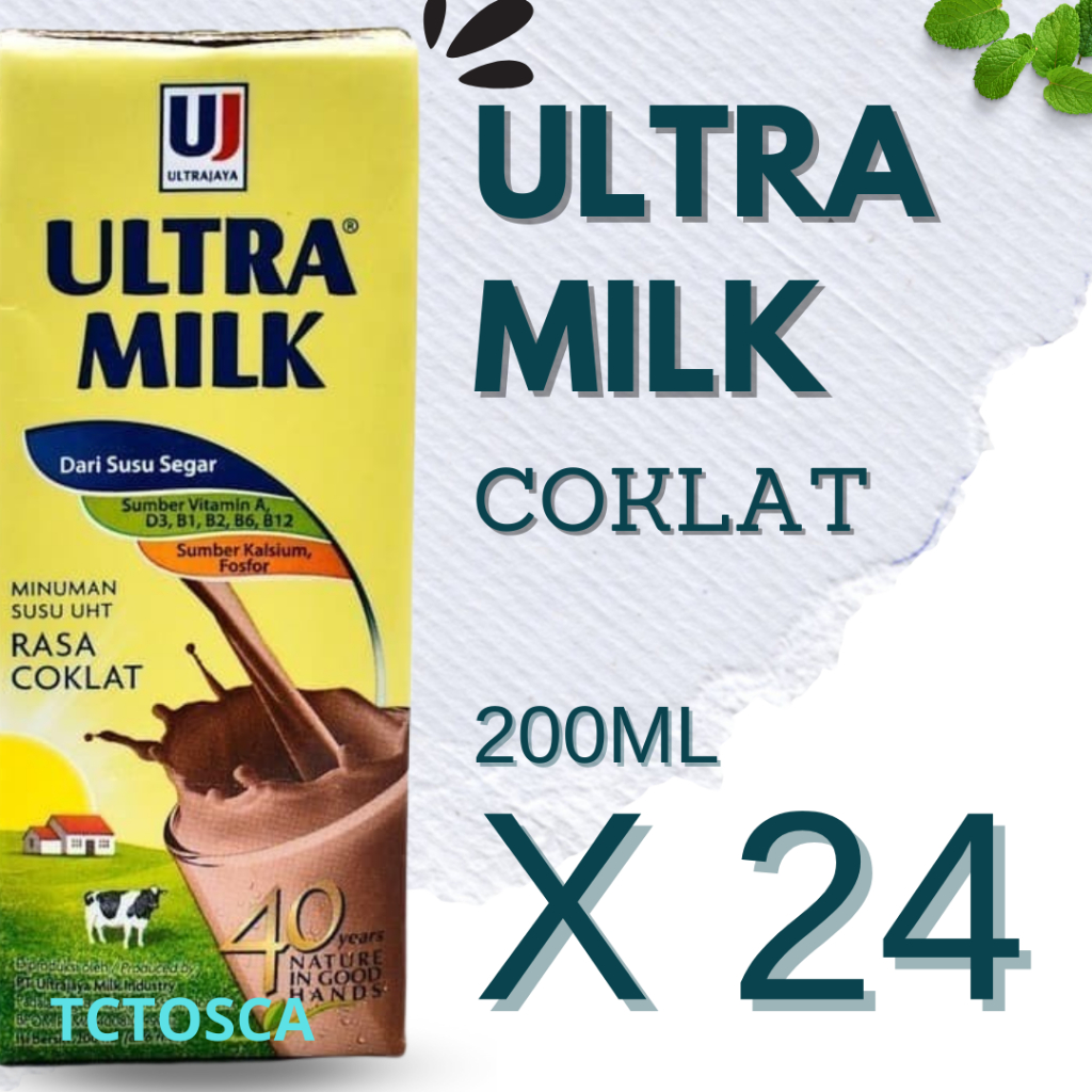 

Susu Ultra Milk 200 ML | ULTRA MILK 200 ML Rasa Coklat/Stroberi/Fullcream 1 DUS ISI 24 Pcs