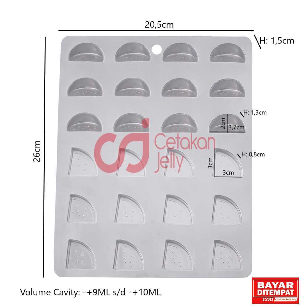 Cetakan Coklat Puding Jelly Permen Buah Semangka 24 Cavity Plastik