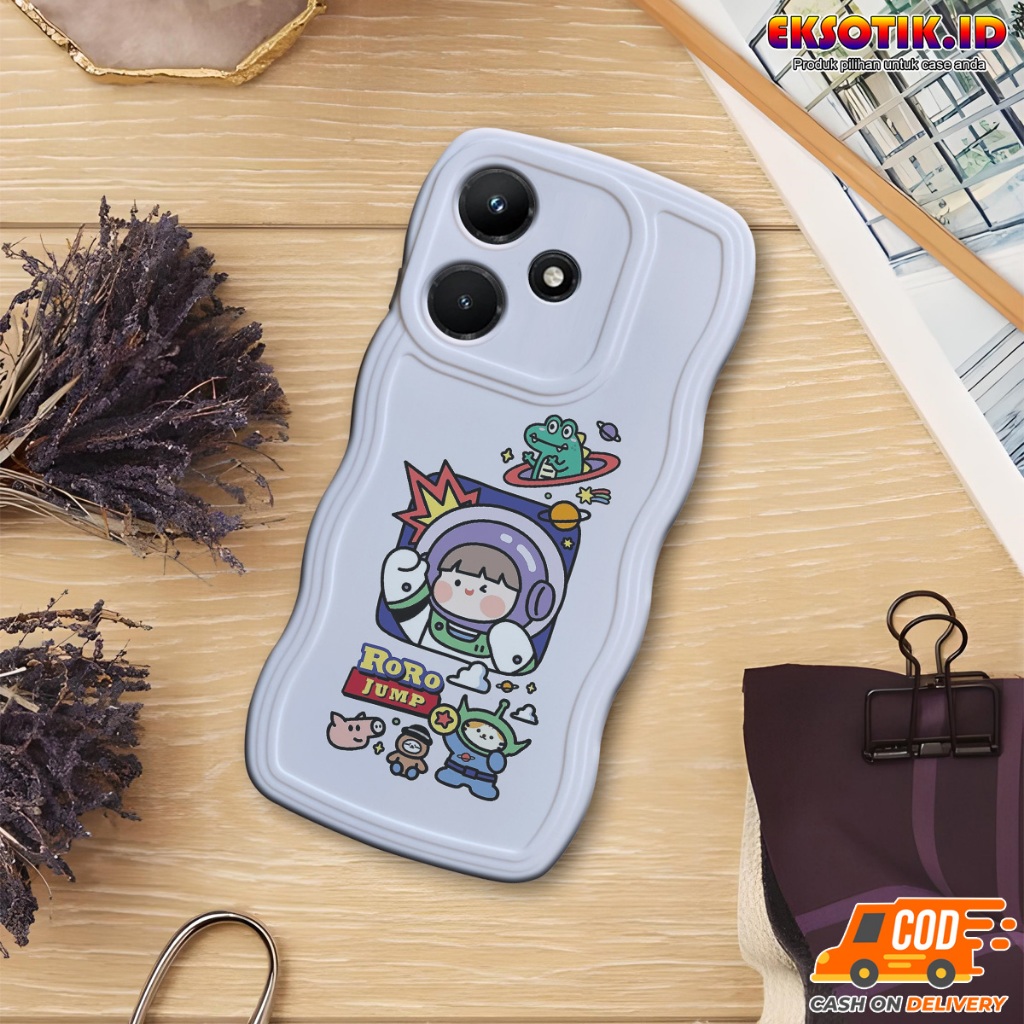 Case Infinix Hot 30i Gelombang - Casing Infinix Hot 30i  - Silikon Infinix Hot 30i  - Softcase Infin