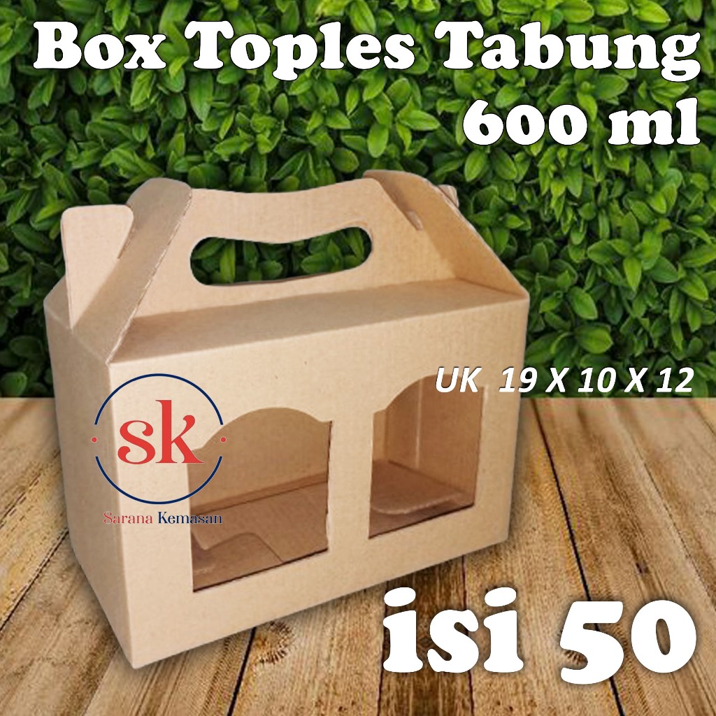 

Box Toples Tabung 600 ml isi 2 Box Toples Kue Kering Box Efflute UK 19x10x12 (ISI 50)